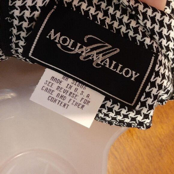 Molly Malloy Vintage 80s Houndstooth Fringe Dress - Picture 4 of 6